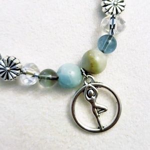 Agate/Amazonite/Moonstone Tree Stretch Bracelet